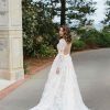 3D Floral Lace Wedding Dress With Sleeves by Martina Liana Luxe - Image 2