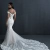 Off The Shoulder Sheath Wedding Dress With Beaded Bodice And Train by Allure Bridals - Image 2