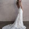 Sleeveless V-neckline Lace Sheath Wedding Dress by Allure Bridals - Image 2