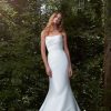 Strapless Silk Draped Fit And Flare Wedding Dress by Anne Barge - Image 1