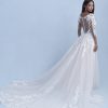 3/4 Sleeve Sweetheart A-line Lace Wedding Dress With Illusion Sleeves And Lace Train by Disney Fairy Tale Weddings Collection - Image 2
