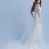 Cold Shoulder Sheath Wedding Dress With Beaded Spaghetti Straps And Lace Applique by Disney Fairy Tale Weddings Collection - Image 2