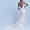 Spaghetti Strap V-neckline Sheath Wedding Dress With Sequin And Beaded Lace by Disney Fairy Tale Weddings Collection - Image 2