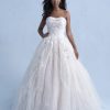 Strapless Ball Gown Wedding Dress With Tulle Skirt Beading Throughout by Disney Fairy Tale Weddings Collection - Image 1