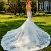 STRAPLESS BEADED AND EMBROIDERED FIT AND FLARE PLUS SIZE WEDDING DRESS by Eve of Milady - Image 2