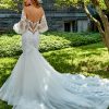 Strapless Beaded Lace Fit And Flare Wedding Dress by Eve of Milady - Image 2