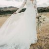 Bold And Classic Lace Wedding Dress With Sleeves by Martina Liana - Image 1