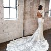 Lace High Neck Wedding Dress With Long Sleeves by Martina Liana - Image 2