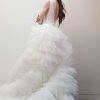 Sleeveless V-neck Textured Ball Gown Wedding Dress by Rivini - Image 2