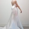Strapless V-neck Fit And Flare Silk Wedding Dress With Bow by Rivini - Image 2