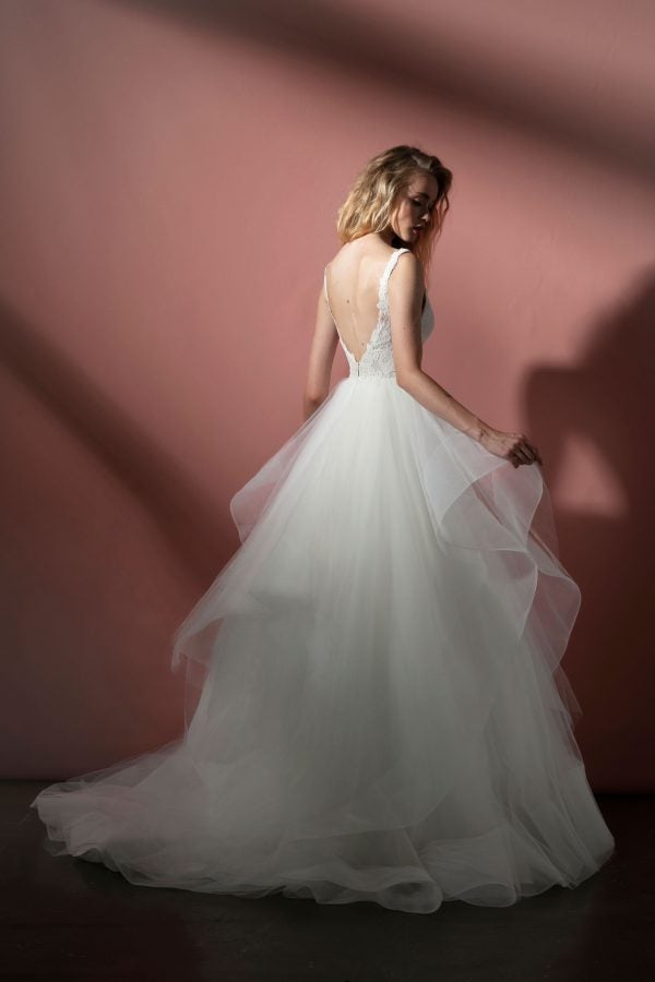 Sleeveless Lace Bodice With Tulle Ball Gown Skirt Wedding Dress by BLUSH by Hayley Paige - Image 2