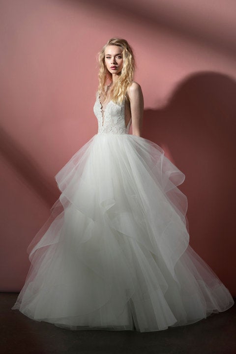 Sleeveless Lace Bodice With Tulle Ball Gown Skirt Wedding Dress by BLUSH by Hayley Paige - Image 1