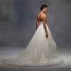 Spaghetti Strap V-neckline Sparkle Layered Tulle Skirt Ball Gown Wedding Dress by Lazaro - Image 2