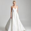 Spaghetti Strap Sweetheart Neckline Floral Jacquard Ball Gown Wedding Dress by Rebecca Schoneveld - Image 1