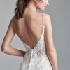 Sophisticated Spaghetti Strap Crepe Bridal Dress With A Dazzling Bodice by Sottero and Midgley - Image 2