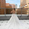 SLEEK FIT-AND-FLARE BEADED WEDDING GOWN WITH OVERSKIRT by Martina Liana Luxe - Image 2