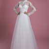 Long Sleeve Mock Neck Lace A-line Wedding Dress With Tulle Skirt by P by Pnina Tornai - Image 1