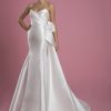 Strapless Mikado Fit And Flare Wedding Dress With Draped Bodice And Bow by P by Pnina Tornai - Image 1