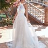 Sheath Open-back Halter Wedding Dress With Lace by Marchesa for Pronovias - Image 1