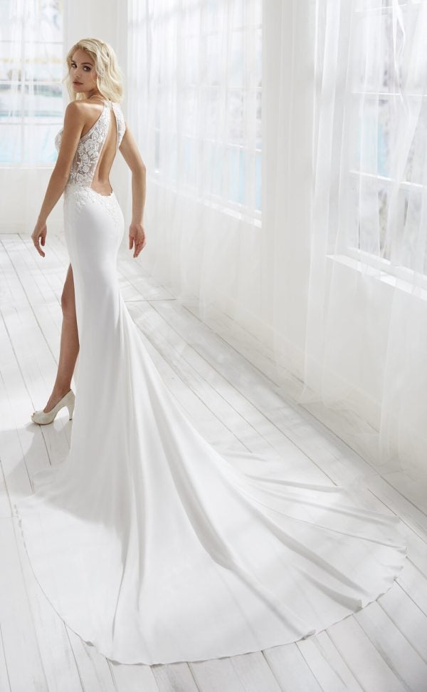 sheath wedding gown