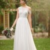 ASYMMETRICAL WEDDING GOWN WITH BEADED TULLE by Essense of Australia - Image 1