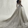 OFF THE SHOULDER PLUS SIZE BEADED LACE BODICE AND MIKADO SKIRT BALL GOWN WEDDING DRESS by Sottero and Midgley - Image 2