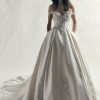 OFF THE SHOULDER PLUS SIZE BEADED LACE BODICE AND MIKADO SKIRT BALL GOWN WEDDING DRESS by Sottero and Midgley - Image 1