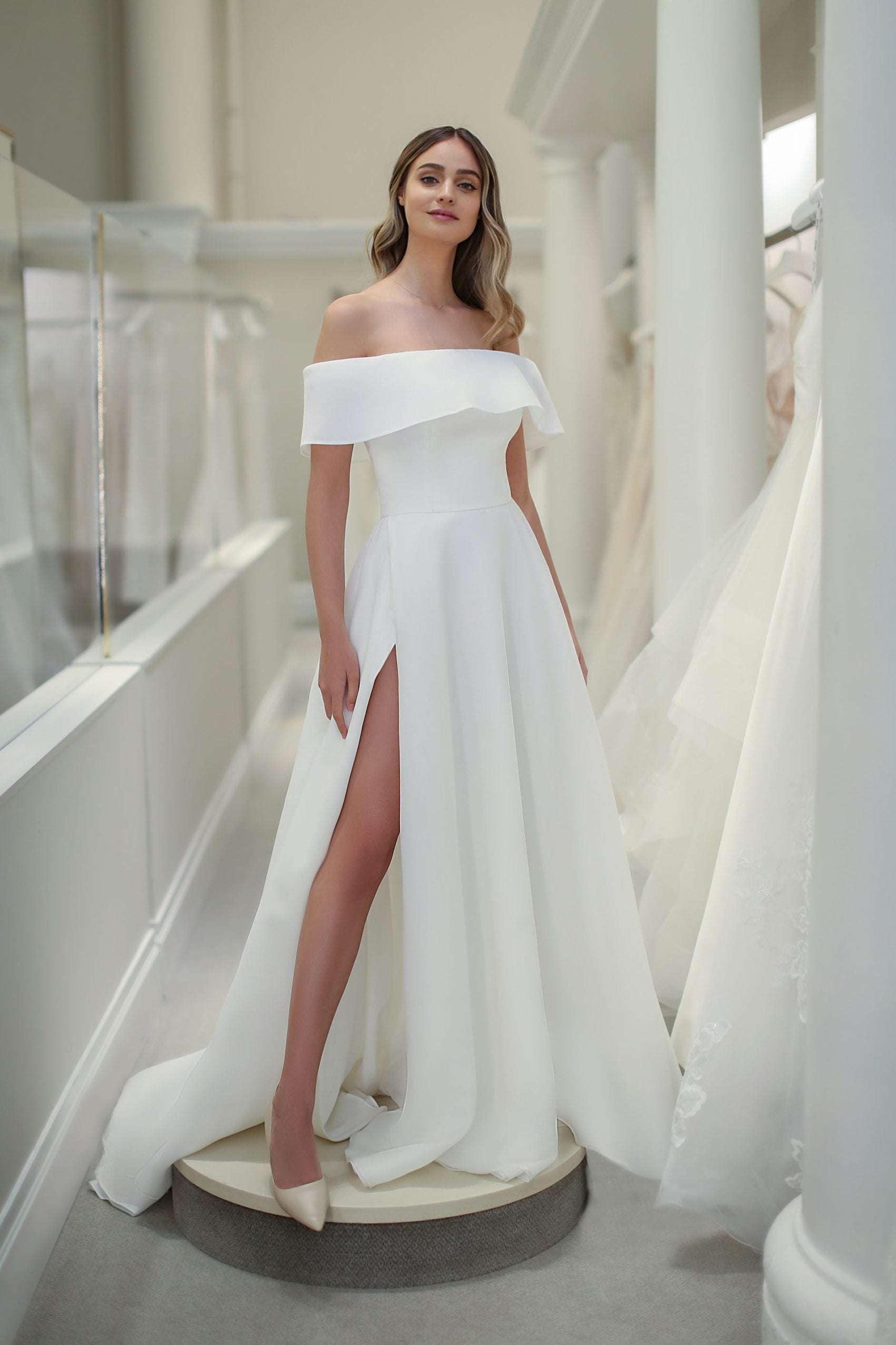 front slit gown