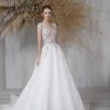 Cap Sleeve Ball Gown Wedding Dress With Illusion And Beaded Bodice by Tony Ward - Image 1