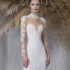 Illusion Long Sleeve Fit And Flare Wedding Dress With Tulle Skirt by Tony Ward - Image 2