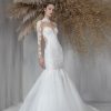 Illusion Long Sleeve Fit And Flare Wedding Dress With Tulle Skirt by Tony Ward - Image 1