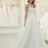 Sleeveless A-line Wedding Dress With Square Neckline by Michelle Roth - Image 1