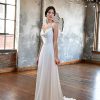 SIMPLE SATIN WEDDING DRESS WITH COWL NECKLINE by All Who Wander - Image 1