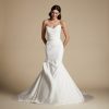 Strapless Plus Size Fit And Flare Draped Fit And Flare Wedding Dress by Allison Webb - Image 1