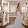 LEAFY LACE FIT-AND-FLARE WEDDING DRESS WITH BACK DETAILS by Essense of Australia - Image 2