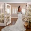 LONG-SLEEVE FIT-AND-FLARE WEDDING DRESS WITH DEFINED BUSTLINE by Essense of Australia - Image 2
