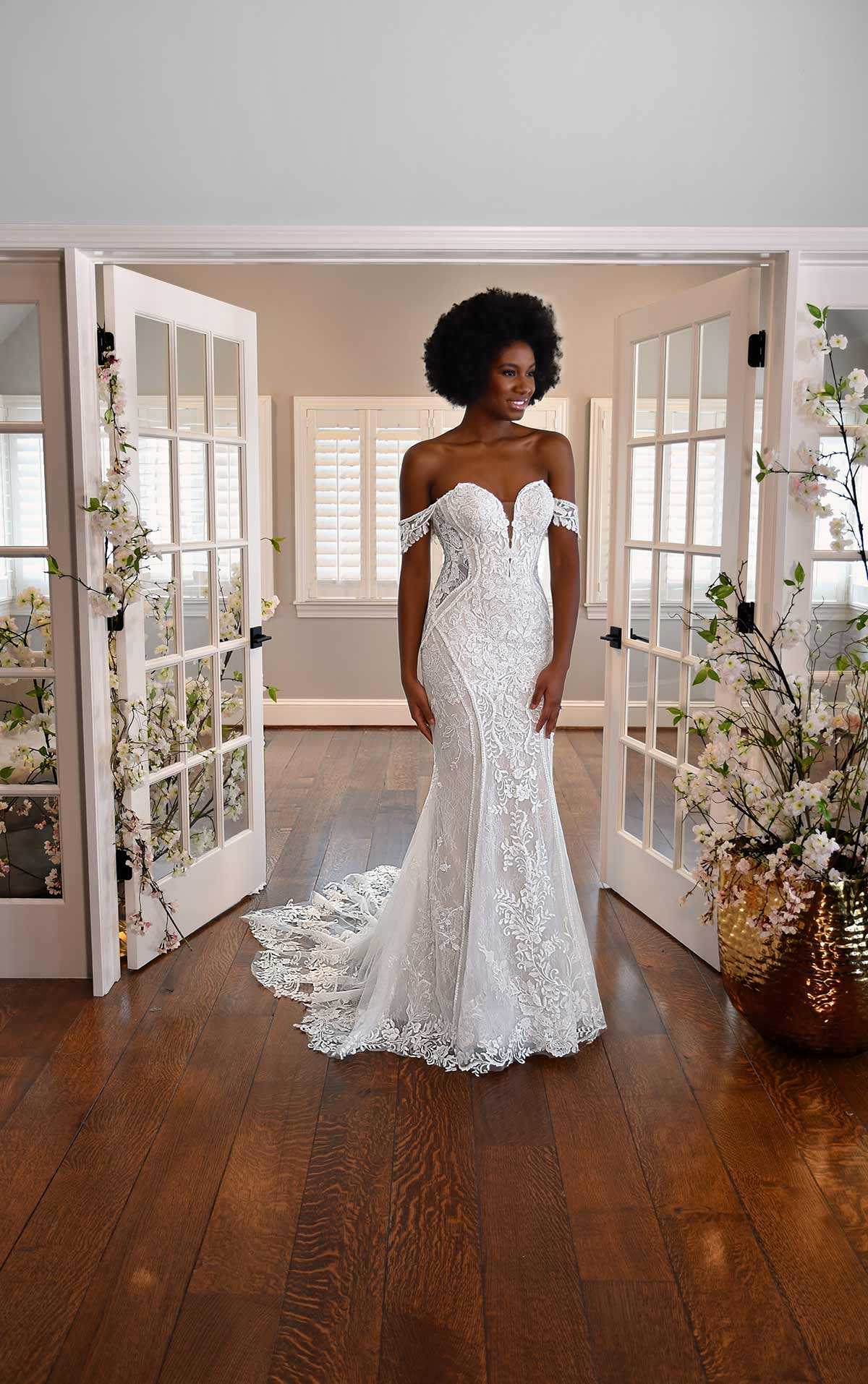 Floral Strapless Ballgown Wedding Dress | True Society Bridal