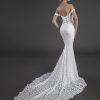 Off The Shoulder Sweetheart Neckline Floral Lace Sheath Wedding Dress by Love by Pnina Tornai - Image 2