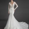 Sequin Lace Long Sleeve Mermaid Wedding Dress With Tulle Skirt by Love by Pnina Tornai - Image 1