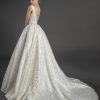 Sleeveless Square Neckline Glitter A-line Wedding Dress With Bow by Love by Pnina Tornai - Image 1