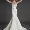 Strapless Straight Neckline Stretch Satin Mermaid Wedding Dress by Love by Pnina Tornai - Image 3