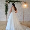 FLORAL LACE PLUS-SIZE WEDDING DRESS WITH PLUNGING V-NECKLINE by Stella York - Image 2