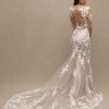 Illusion Long Sleeve Sheath Lace Wedding Dress by Allure Bridals - Image 2