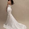 Off The Shoulder Sweetheart Neckline Beaded Lace Fit And Flare Wedding Dress by Allure Bridals - Image 2
