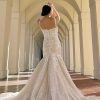 PLUNGING V-NECKLINE WEDDING DRESS WITH FLORAL SKIRT by Martina Liana - Image 2