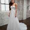 ROMANTIC SWEETHEART NECKLINE PLUS SIZE WEDDING DRESS WITH FLORAL DETAILS by Martina Liana - Image 1