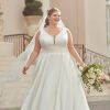 SIMPLE PLUS-SIZE BALL GOWN WEDDING DRESS by Stella York - Image 1