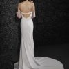 Spaghetti Strap Simple Sweetheart Neckline Sheath Wedding Dress With Draping At Neckline by Vera Wang Bride - Image 2