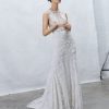 Sleeveless Lace Sheath Wedding Dress with Open Back by Alyne by Rita Vinieris - Image 1