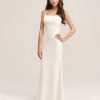Simple Sleeveless Crepe Sheath Wedding Dress by Allure Bridals - Image 1
